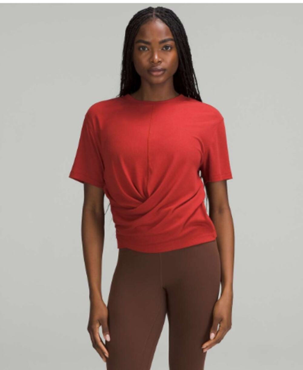 Lululemon 8 Ribbed Modal-Silk Blend Reversible Athletic Crop Top